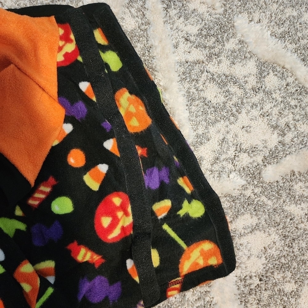 Way To Celebrate Halloween Pet Dog Shirt Black Orange All-over Candy Print EUC L - Picture 6 of 9